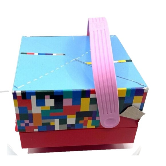 LEGO x Target Collab 4-Stud Red Stackable Brick Storage Box w/ Pink Handle) - Picture 5 of 11